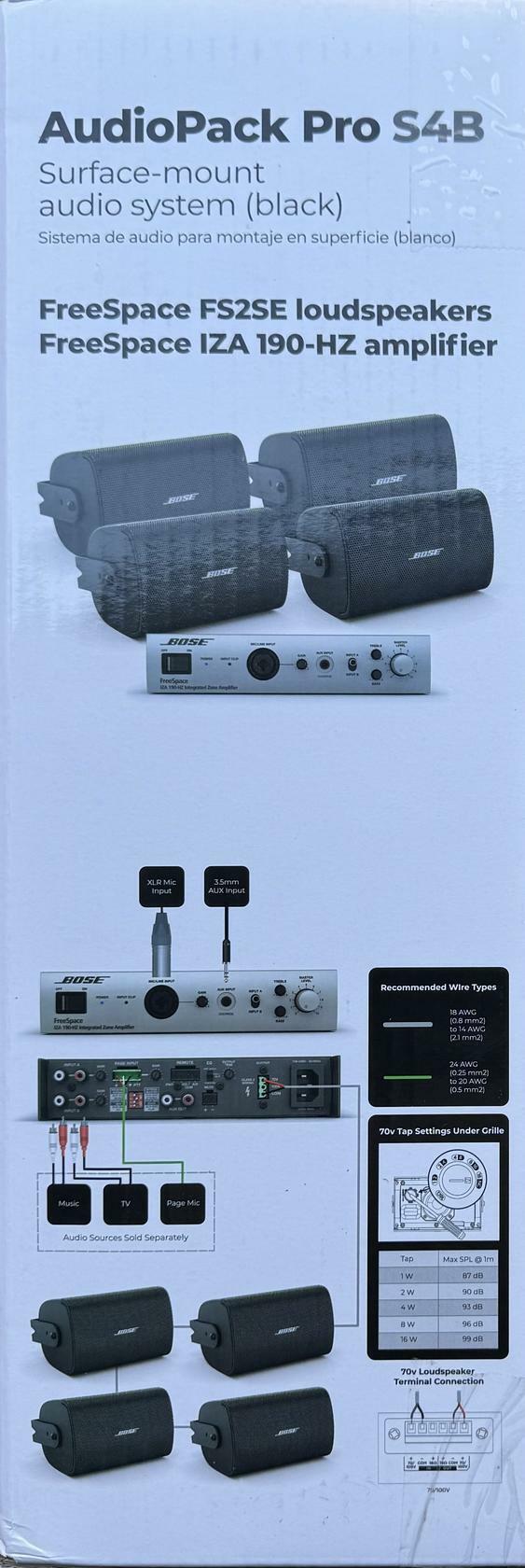 Bose Professional AudioPack Pro S4 Surface-Mount Audio System (Black)