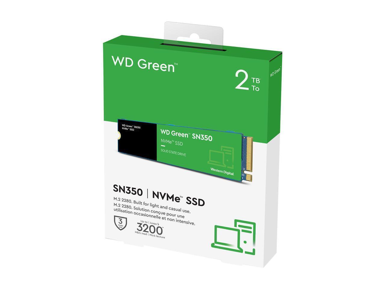 Western Digital WD Green SN350 NVMe M.2 2280 2TB PCI-Express 3.0 x4 Internal SSD