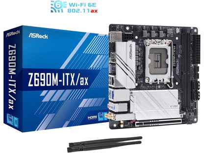 ASRock Z690M-ITX/ax LGA 1700 Intel Z690 SATA 6Gb/s DDR4 Mini ITX Intel MB
