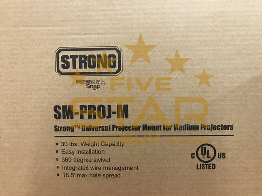 Strong SM-PROJ-M-WH Universal Projector Mount for Projectors 30-50lbs.