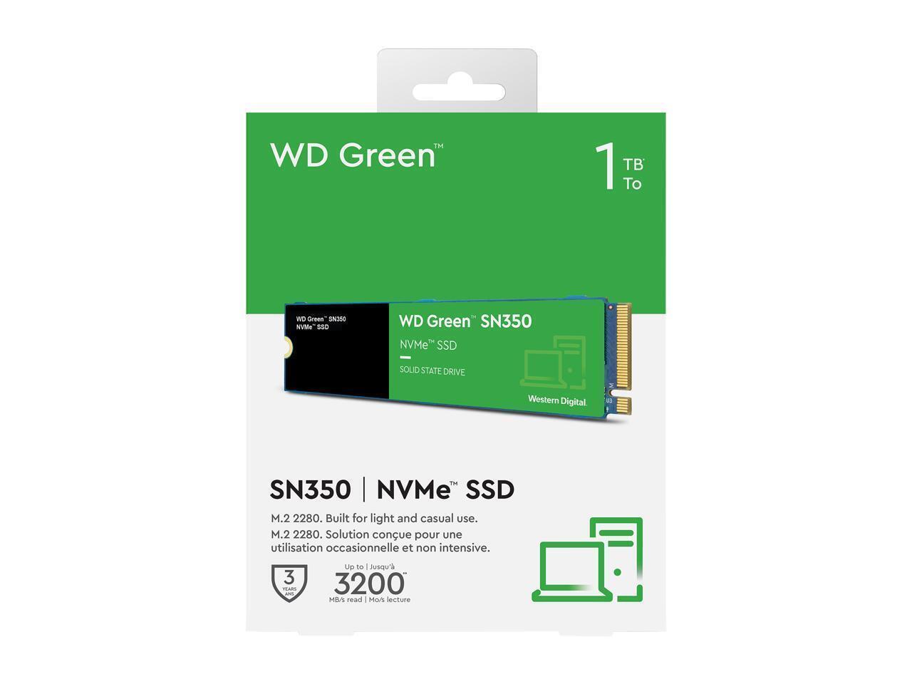 Western Digital WD Green SN350 NVMe M.2 2280 1TB Internal SSD